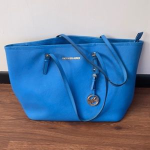 Blue Michael Kors purse
